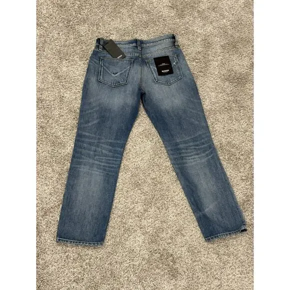 Hudson Jessi Boyfriend Jeans Womens 26 Cropped Distressed Blue NWT - Picture 5 of 14